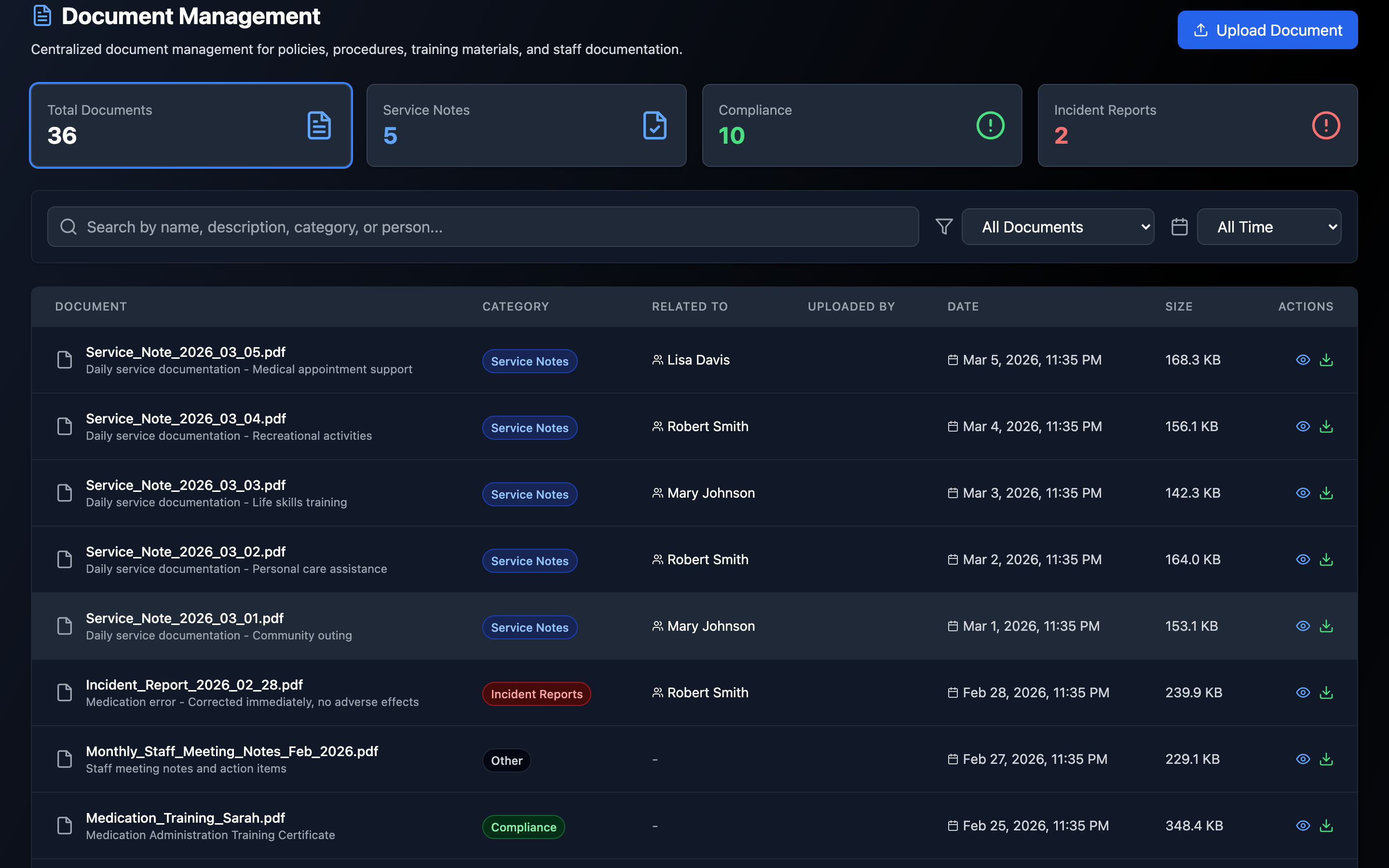 Documentation Risk Monitor - Identify missing notes before audits